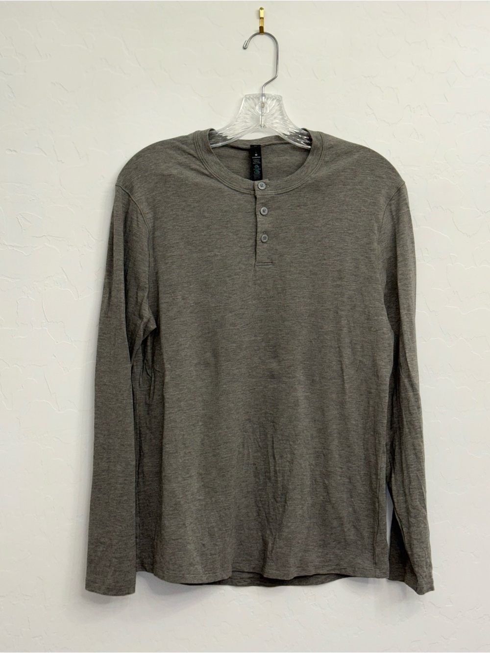 lululemon athletica Men's Long Sleeve Henley - Heather Gray